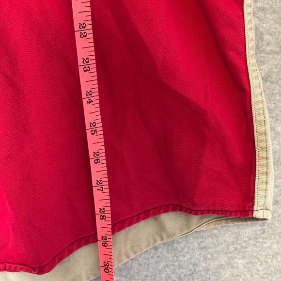 Vintage Washed Cottons Men's 90s Red Blue Khaki Button Down Long Sleeve XL - Picture 8 of 9